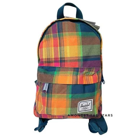 Herschel Supply Co. Orange Green Red Plaid Mini Backpack - Picture 5 of 14